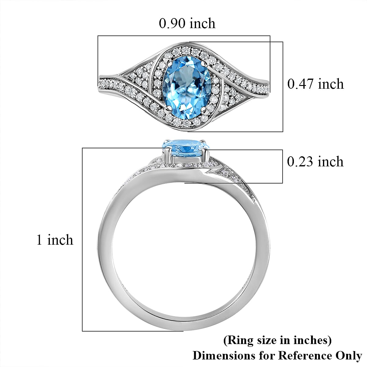 Rhapsody 950 Platinum AAAA Santa Maria Aquamarine and E-F VS Diamond Ring (Size 6.0) 6.40 Grams 1.35 ctw