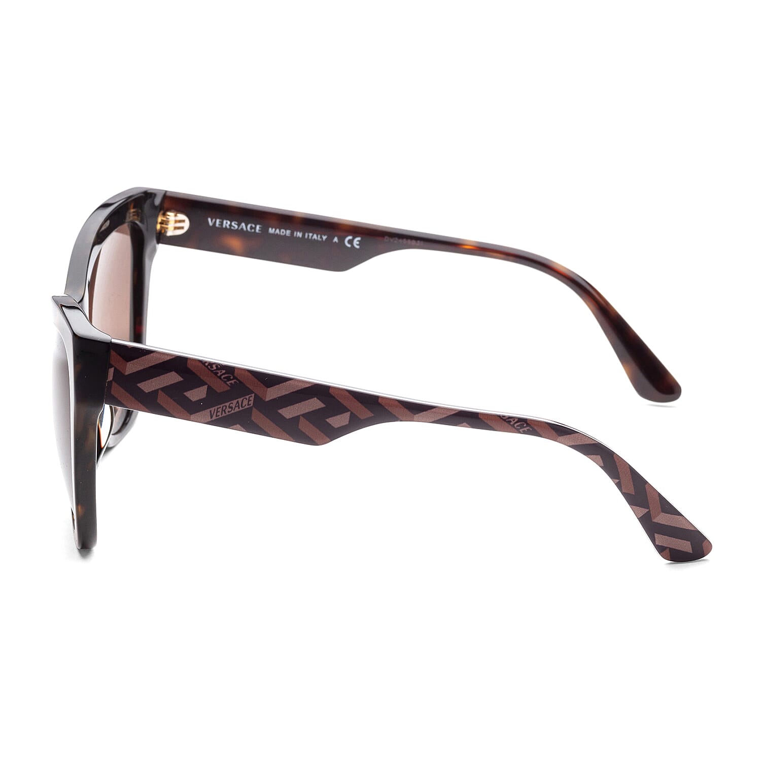 VERSACE Butterfly Fashion Sunglasses with Black Protection Case- Brown Geometric Printed