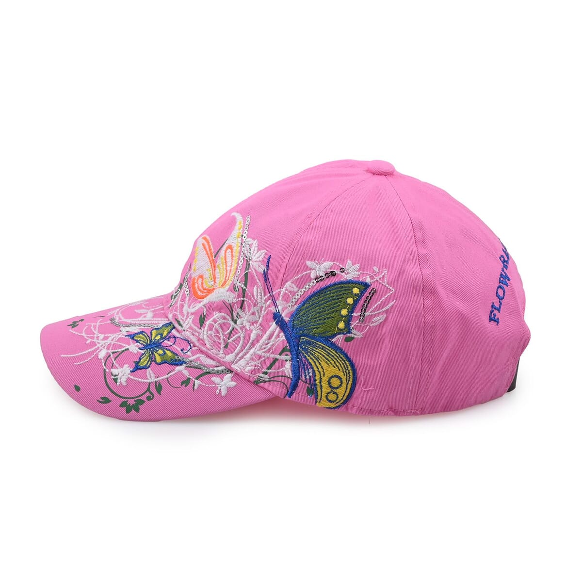 Set of 2, Pink Cotton Embroidered and Polyester Sequin Cap image number 8