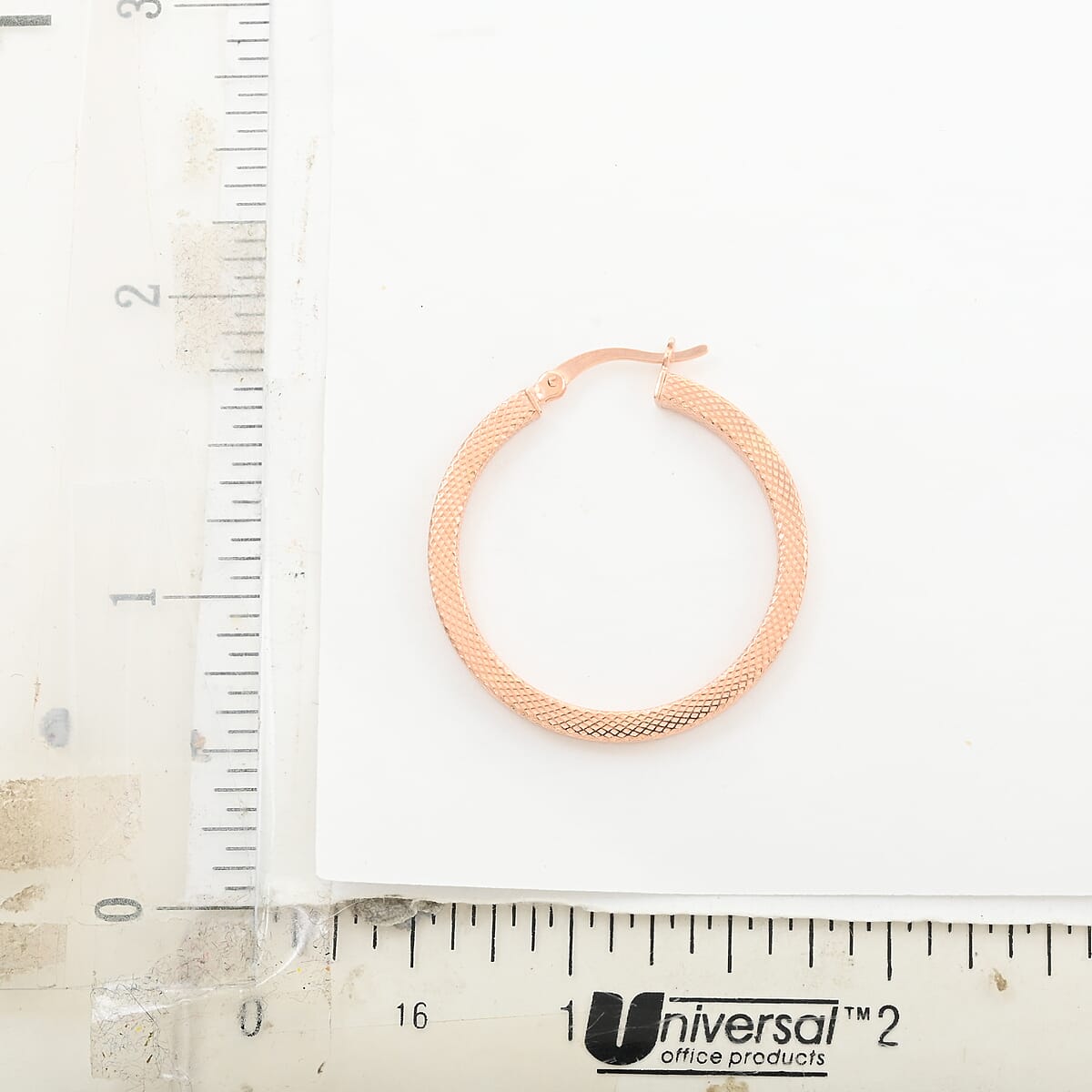 Hoop Earrings in 14K Rose Gold Over Sterling Silver 3.10 Grams image number 2