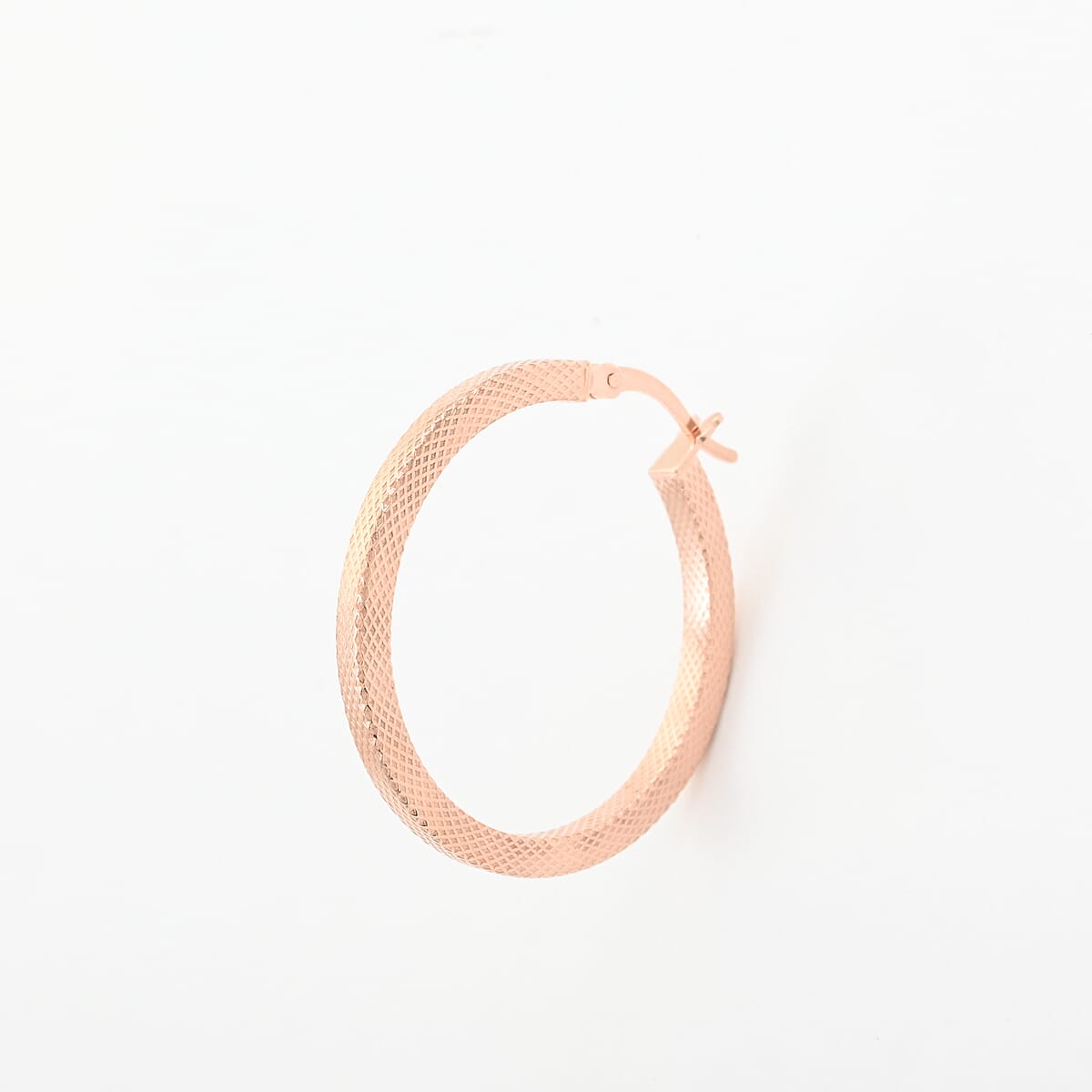 Hoop Earrings in 14K Rose Gold Over Sterling Silver 3.10 Grams image number 3