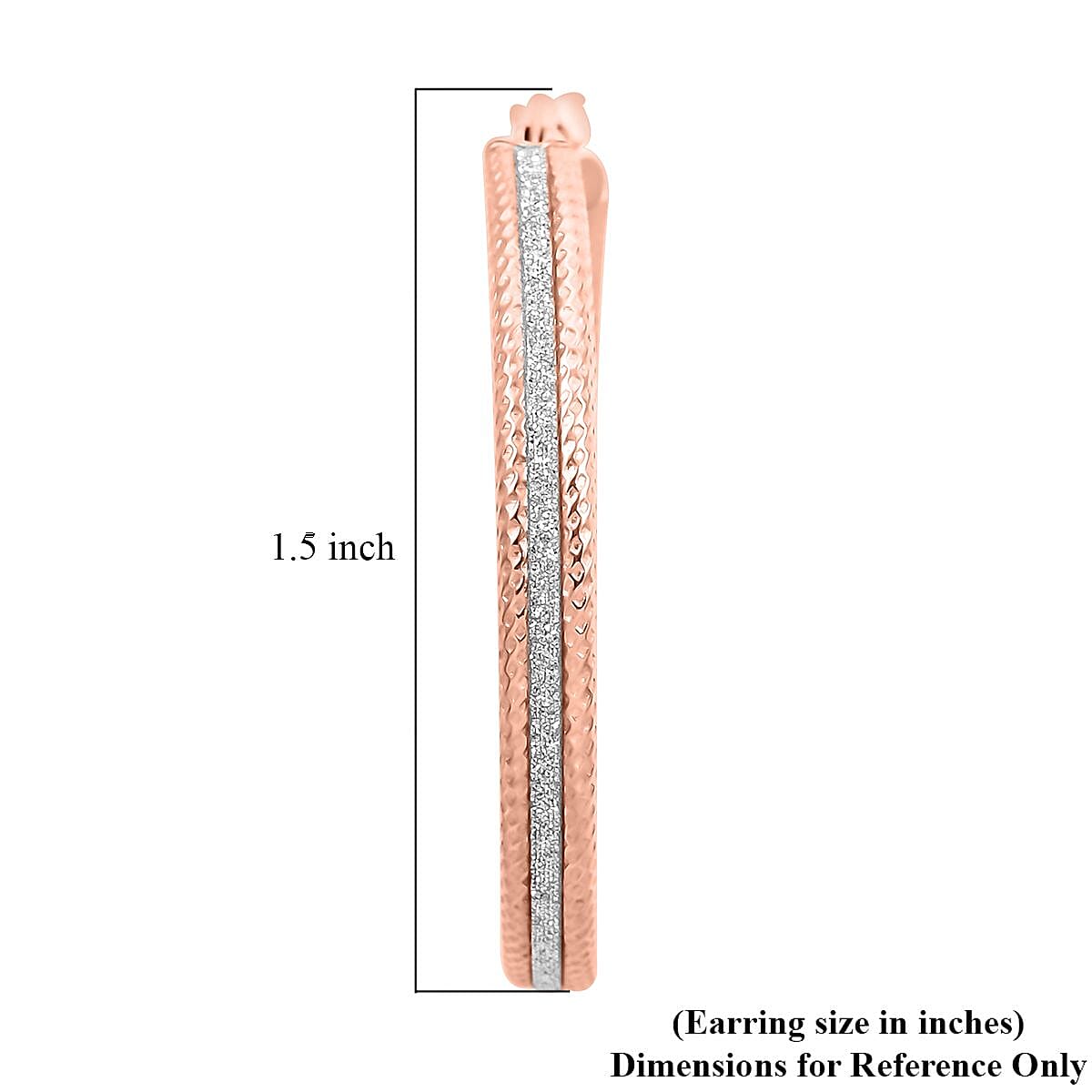 14K Rose Gold Over Sterling Silver Hoop Earrings 3.40 Grams image number 4