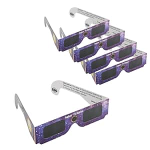 Set of 5 Solar Eclipse Viewing Glasses, Safe Shades for Direct Sun Viewing