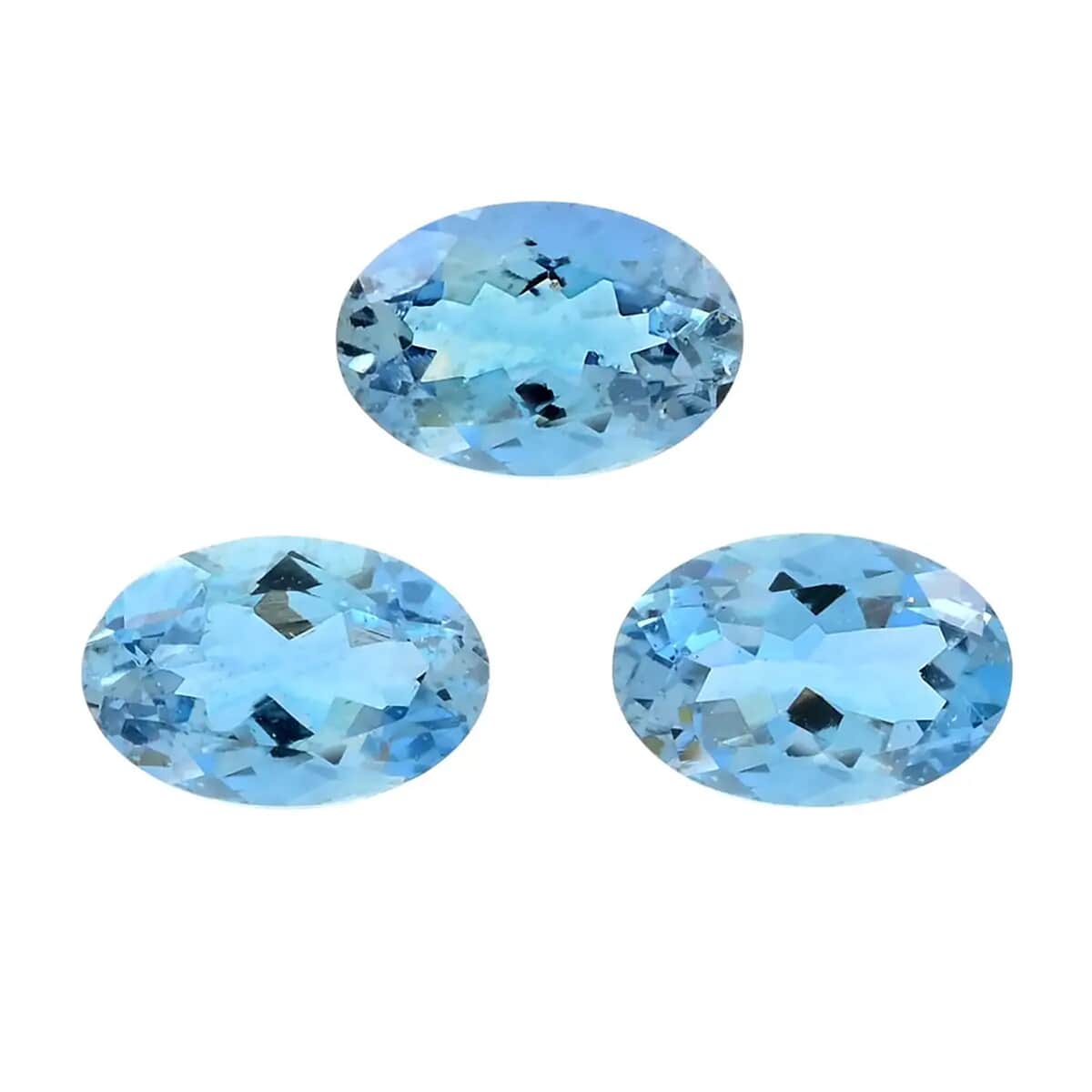 AAA Santa Maria Aquamarine Set of 3 (Ovl 6x4 mm) 1.00 ctw image number 0