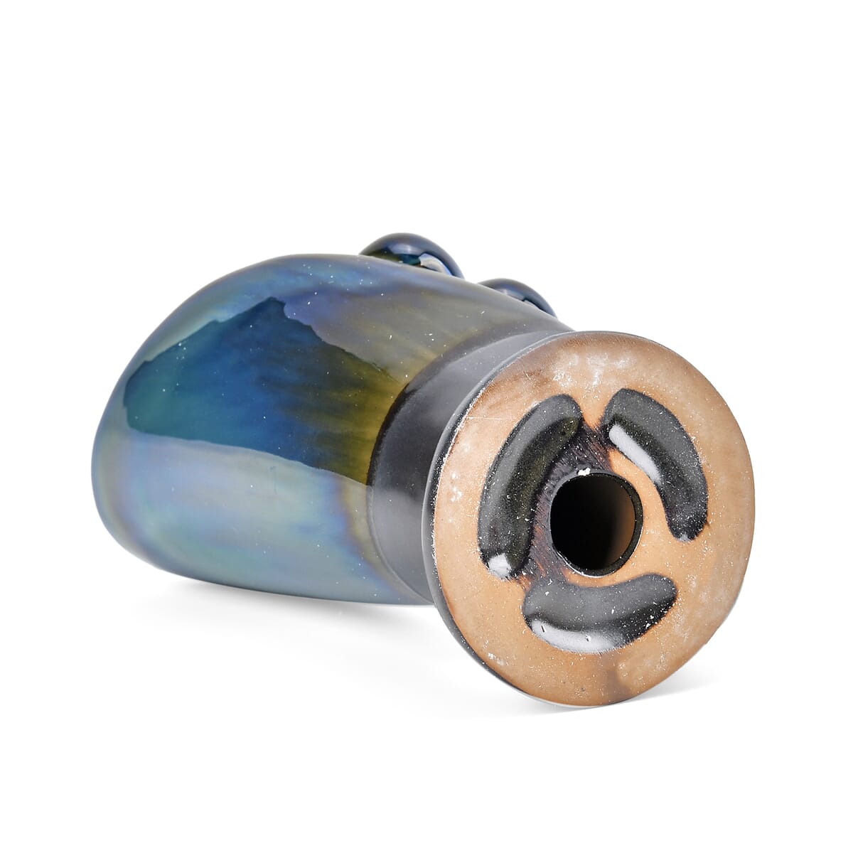 Blue Ceramic Backflow Incense Holder Incense Burner Waterfall with 60 Backflow Incense Cones, 30 Incense Stick, 1p Tweezer and Base image number 6