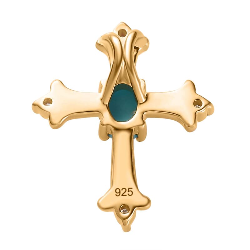 Premium Moissanite 0.35 ctw Pendant in Vermeil Yellow Gold Over Sterling Silver
