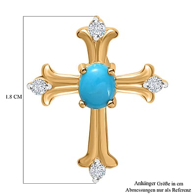 Premium Moissanite 0.35 ctw Pendant in Vermeil Yellow Gold Over Sterling Silver