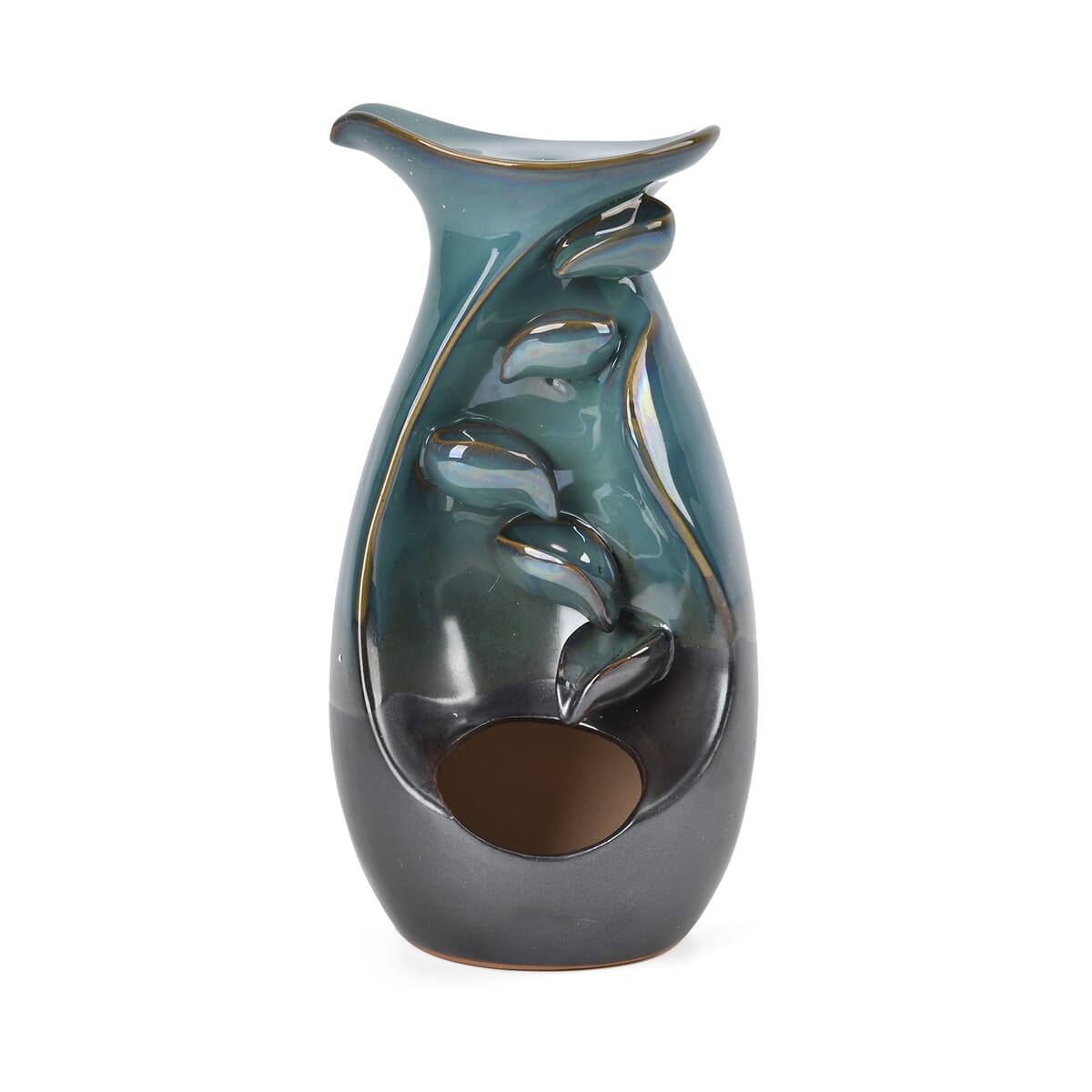 Blue Vase Ceramic Backflow Incense Holder Incense Burner Waterfall with 60 Backflow Incense Cones, 30 Incense Stick, 1p Tweezer and Base image number 4