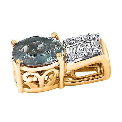 Iliana 18K Yellow Gold AAA Narsipatnam Alexandrite and G-H SI Diamond Pendant without Chain 0.70 ctw