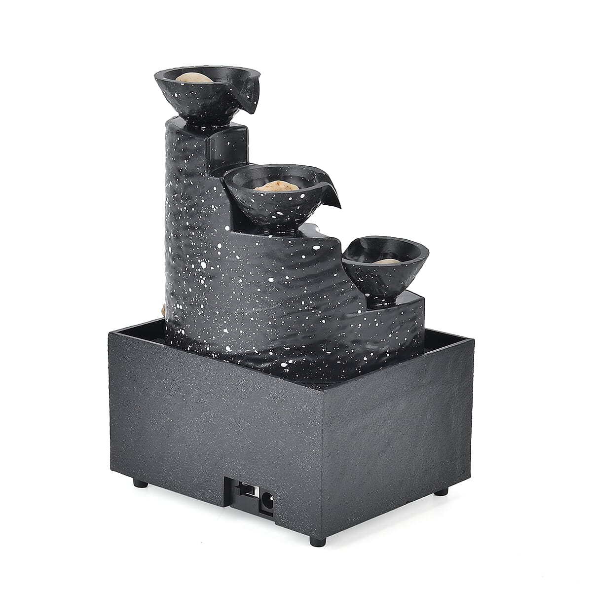 Symphony Home Black 3 Cups Mini Water Fountain with LED Light image number 5