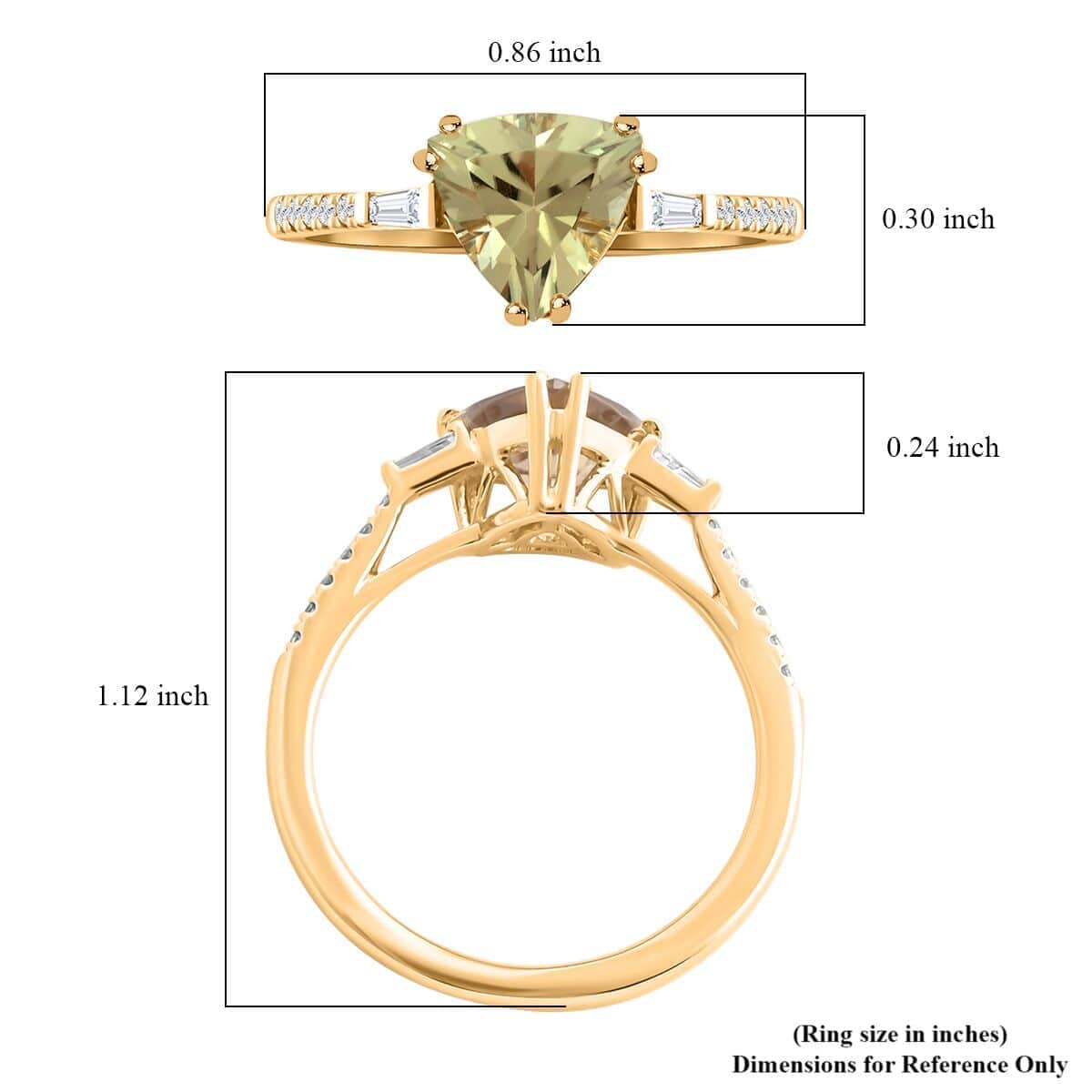 14K Yellow Gold  AAA   Turkizite ,  White Diamond  I2 Ring ,  Gold Wt. 3.07 g 2.00 ctw image number 5