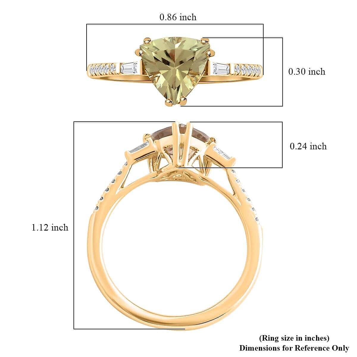14K Yellow Gold  AAA   Turkizite ,  White Diamond  I2 Ring ,  Gold Wt. 3.07 g 2.00 ctw image number 5
