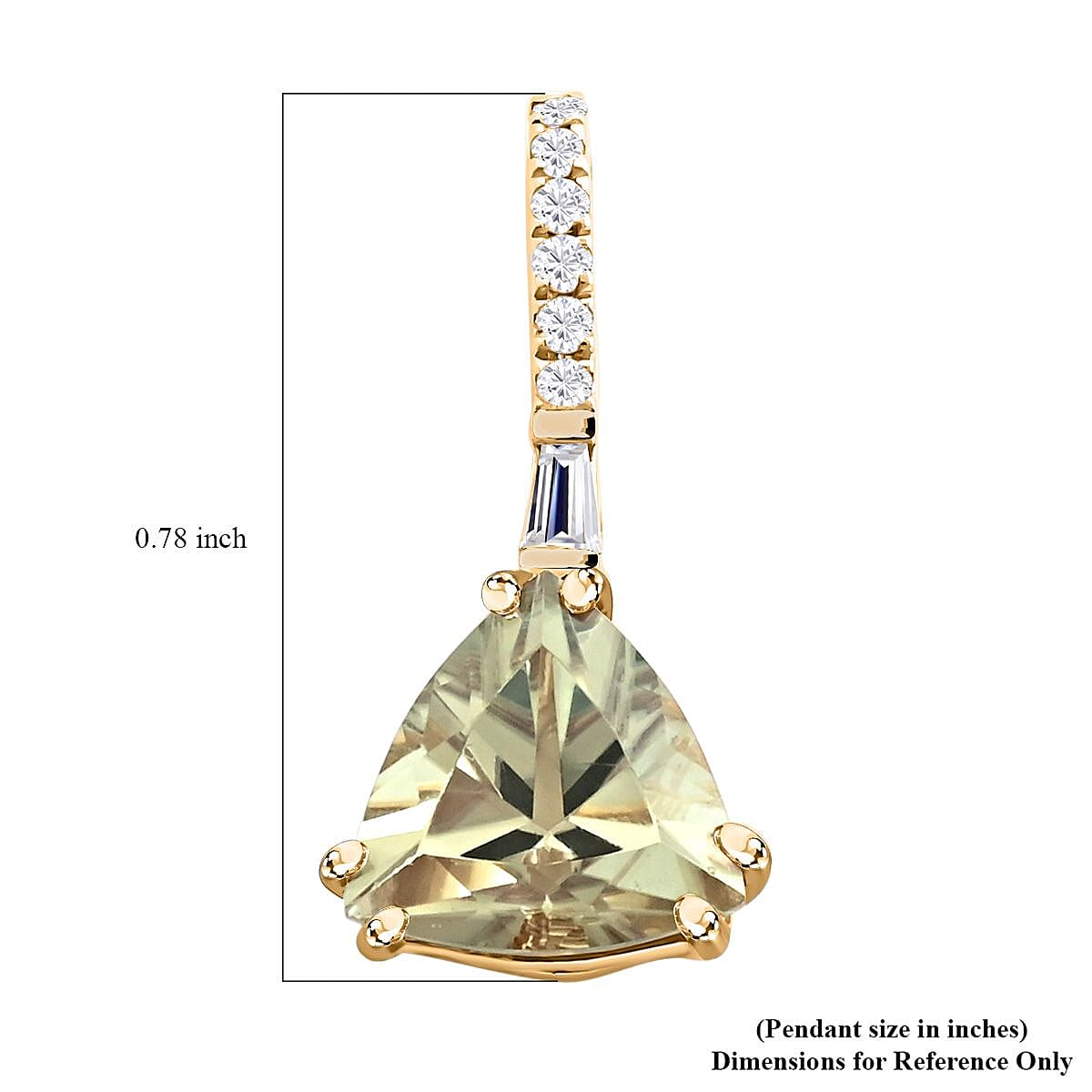 Certified & Appraised Luxoro 14K Yellow Gold AAA Turkizite and I2 Diamond Pendant without Chain 1.95 ctw