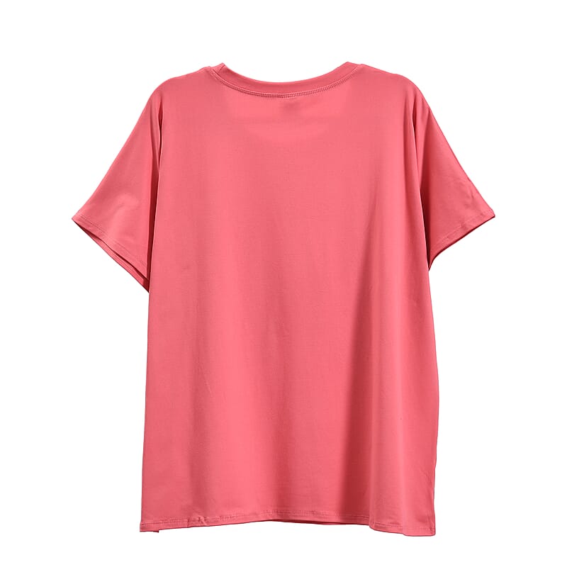 Tamsy Pink Butterfly Bat Wing Polyester Knit Sleeve Shirt - One Size Fits Up to XLarge