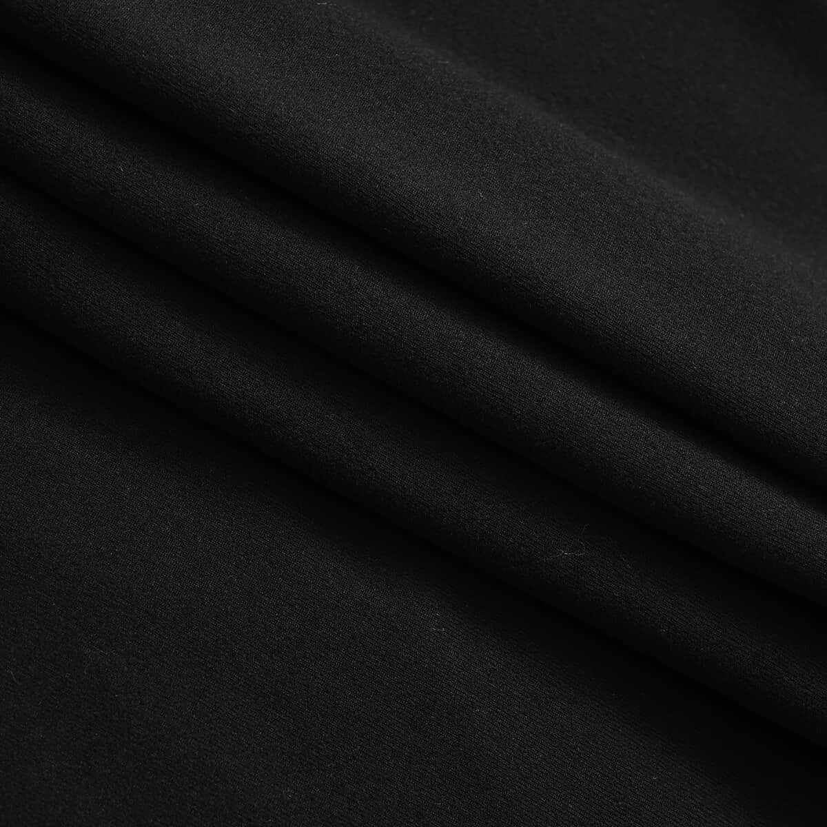 Black Wave Crystal Bejeweled Bat Wing Short Sleeve Shirt - One Size Fits Most image number 3