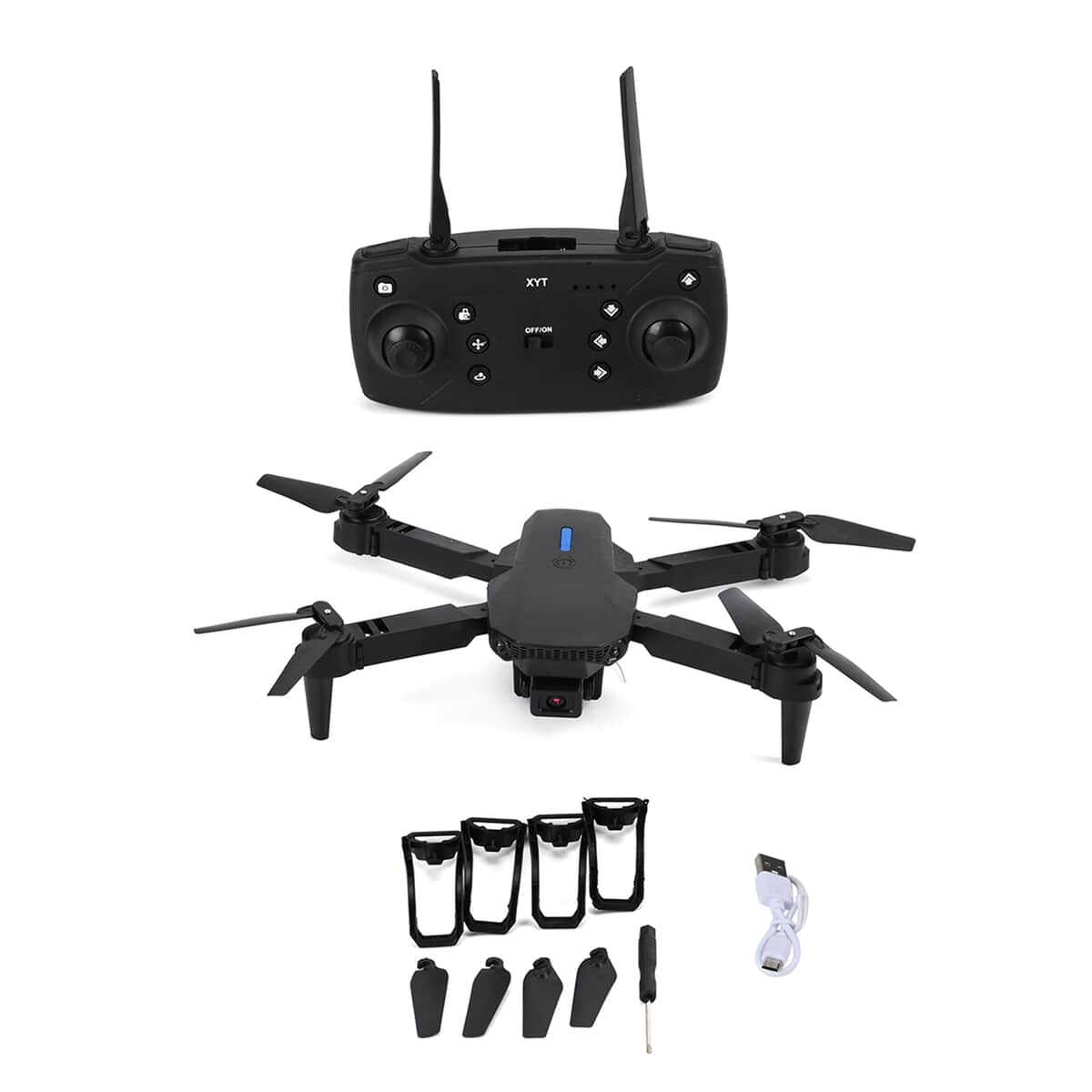 Foldable Single Camera Drone Quadcopter with Remote Controller image number 2