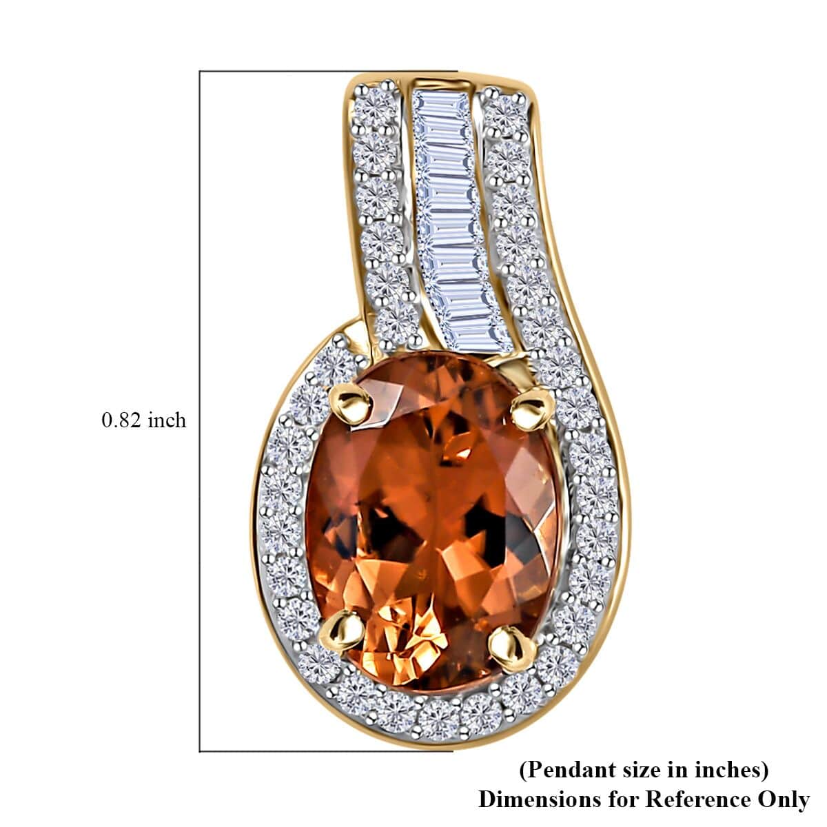 Luxoro 10K Rose Gold Premium Blush Tourmaline and G-H I2 Diamond Pendant 1.35 ctw image number 5