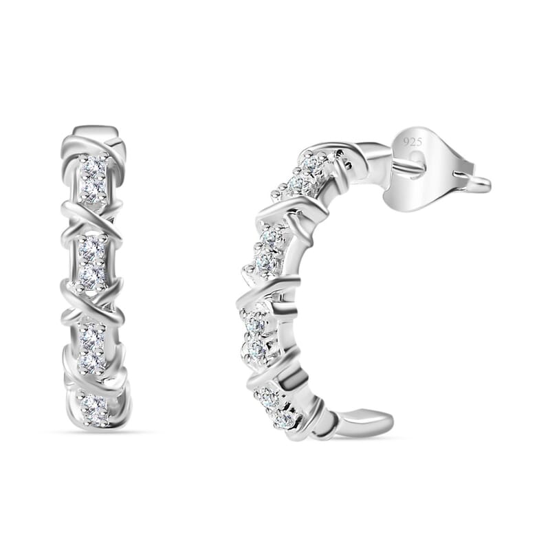 Simulated Diamond 0.30 ctw Stud Earrings in Sterling Silver
