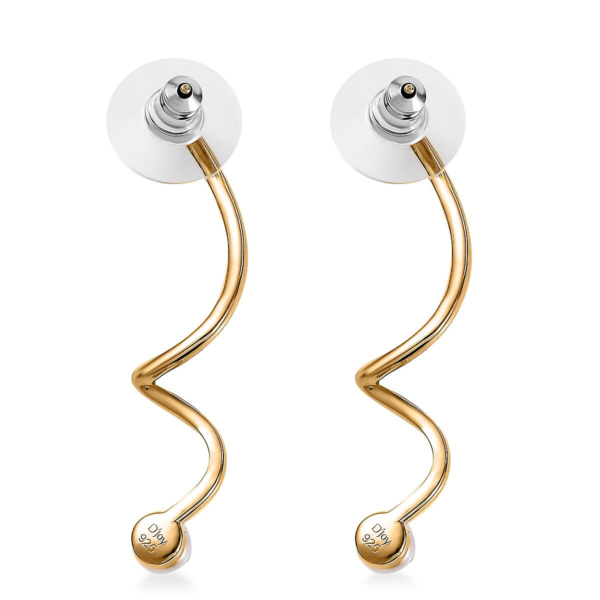 Freshwater Pearl Earrings in Vermeil Yellow Gold Over Sterling Silver