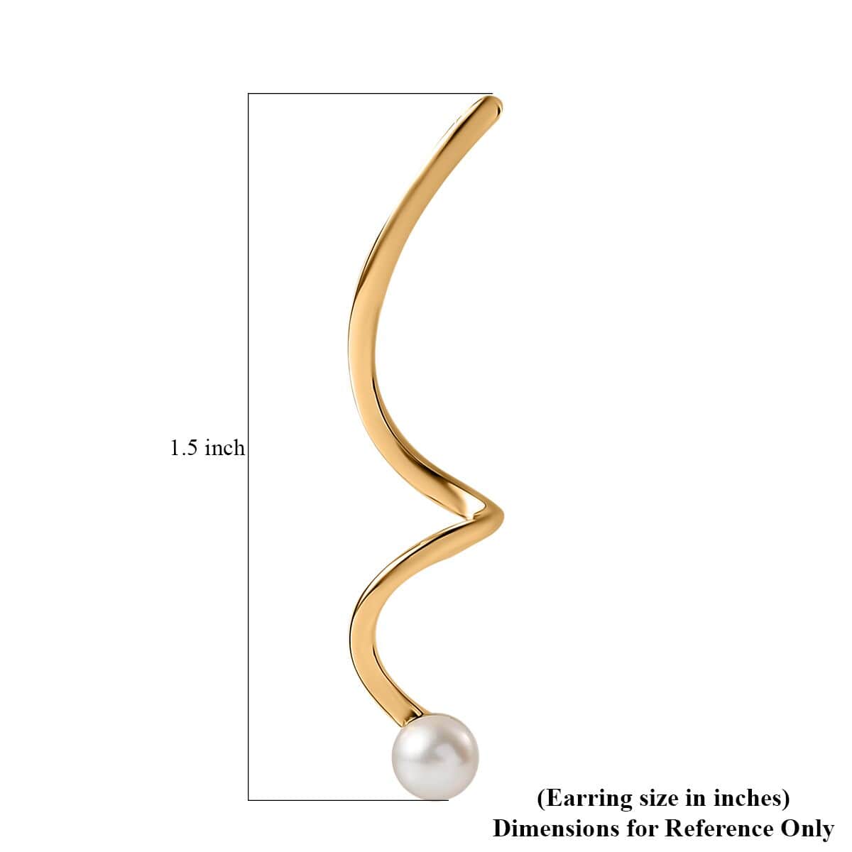 Freshwater Pearl Earrings in Vermeil Yellow Gold Over Sterling Silver image number 4