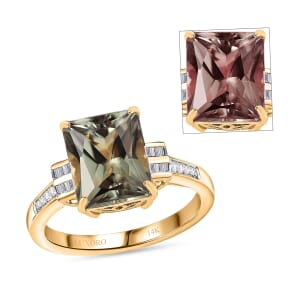 Luxoro 14K Yellow Gold AAA Turkizite, Diamond (G-H, I2) Ring (Size 9.5) (4.10 g) 5.85 ctw