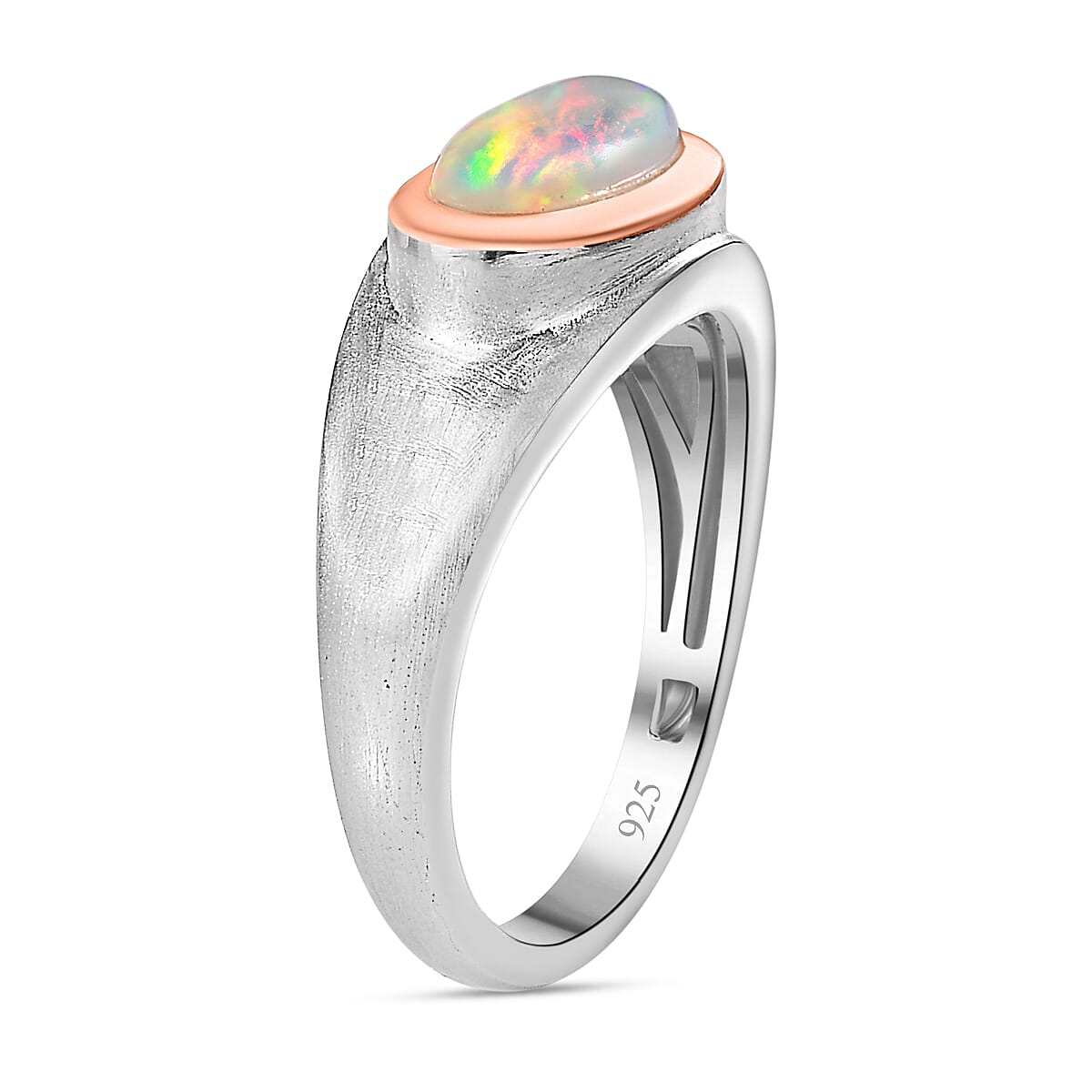 Ethiopian Welo Opal 1.00 ctw Ring In 14K YG Over and Sterling Silver (Size 6.5)