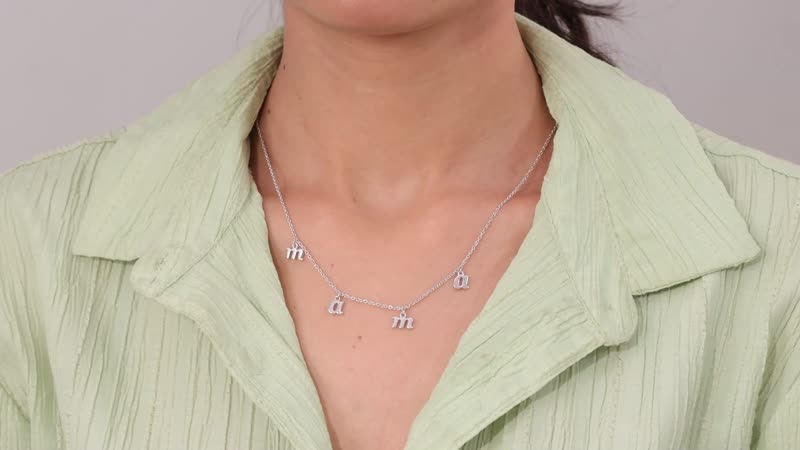 Vermeil YG Over Sterling Silver mama Necklace (18-20 Inches) (12.40 g)