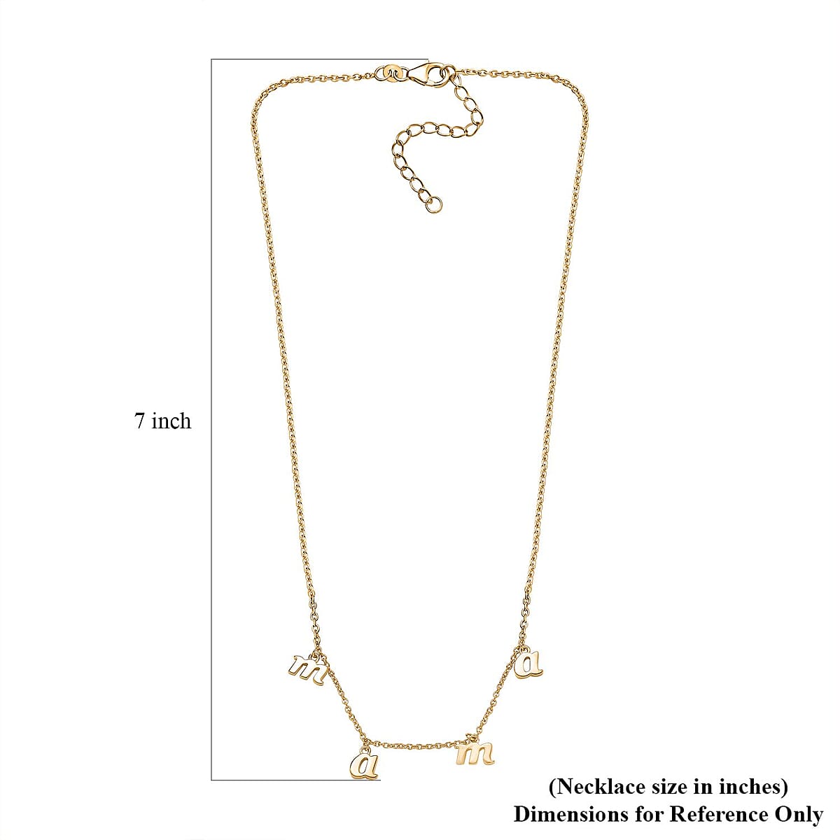Vermeil Yellow Gold Over Sterling Silver Mama Station Necklace 18-20 Inches 12.40 Grams image number 5
