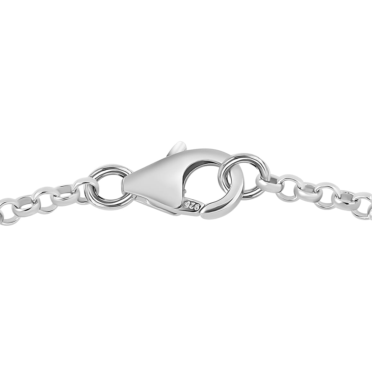 Platinum Over Sterling Silver Bracelet (7.25 In) 4.25 Grams image number 3