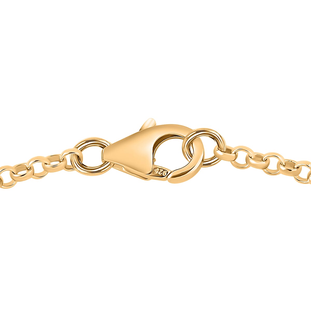Vermeil Yellow Gold Over Sterling Silver Mama Bracelet (7.25 In) 4.25 Grams image number 3