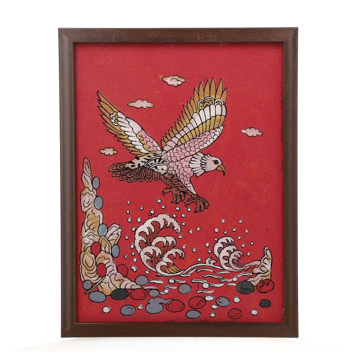 Handcrafted Gemstone Eagle Wall Painting (0.88 lbs) image number 0