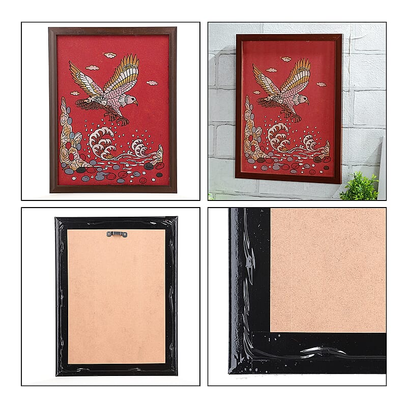 Handcrafted Gemstone Eagle Wall Painting (0.88 lbs)