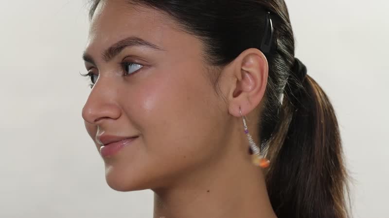 Multi Gemstone Drop Earrings in Rhodium Over Sterling Silver 21.00 ctw