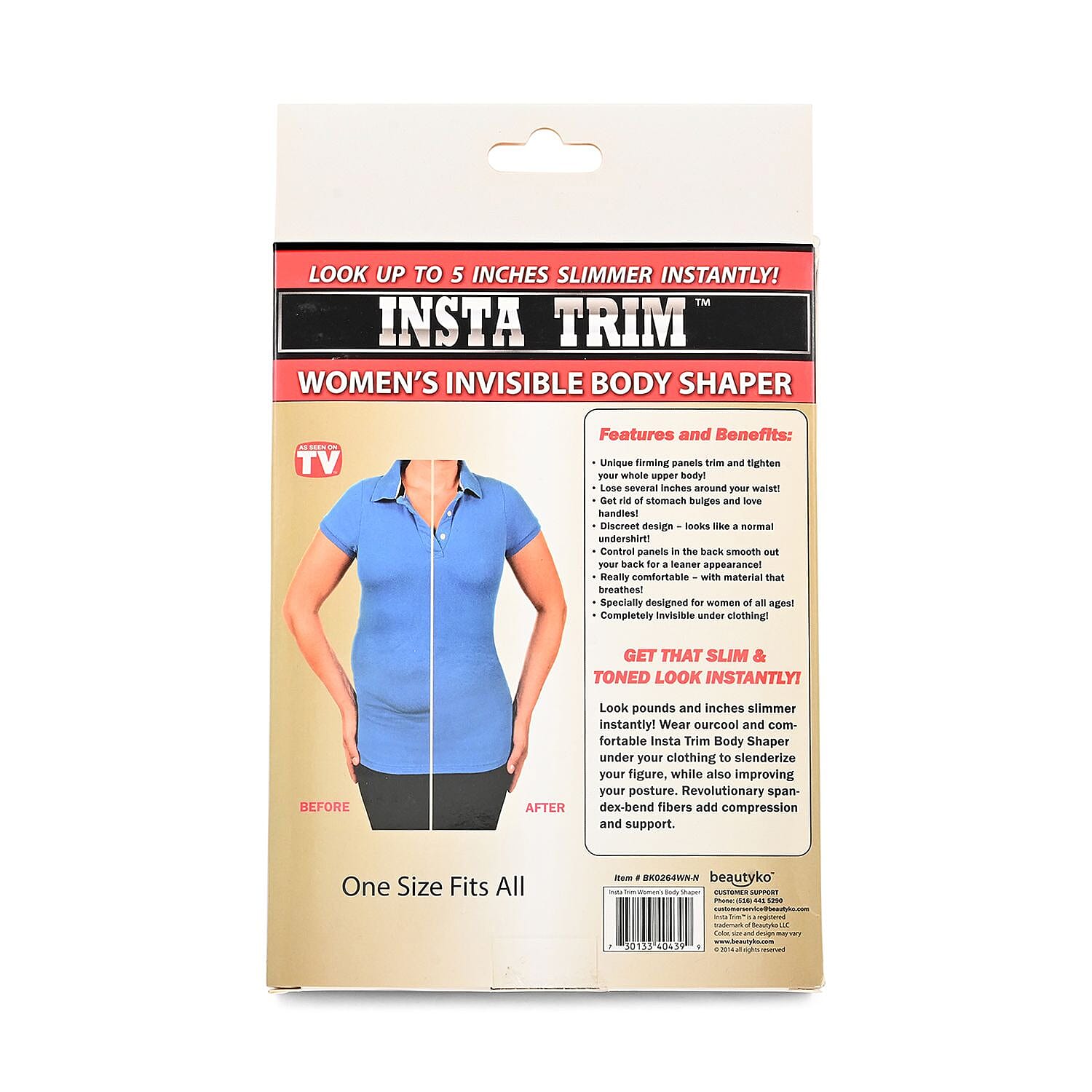 Insta Trim Women's Body Shaper - One Size Fits Most