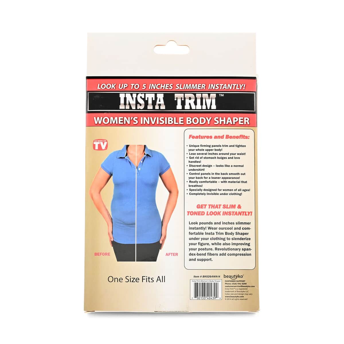 Insta Trim Women's Body Shaper - One Size Fits Most image number 4