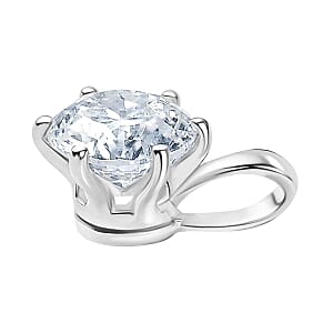 Moissanite 1.00 ctw Pendant in Rhodium Over Sterling Silver