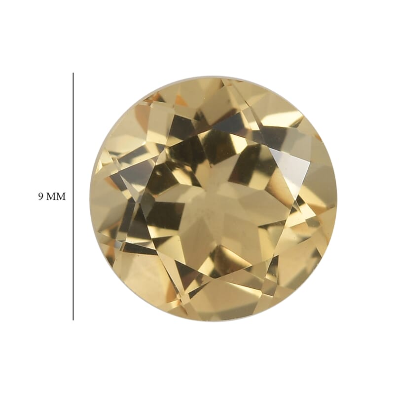Brazilian Citrine (Rnd 9 mm) 2.40 ctw Loose Gemstone