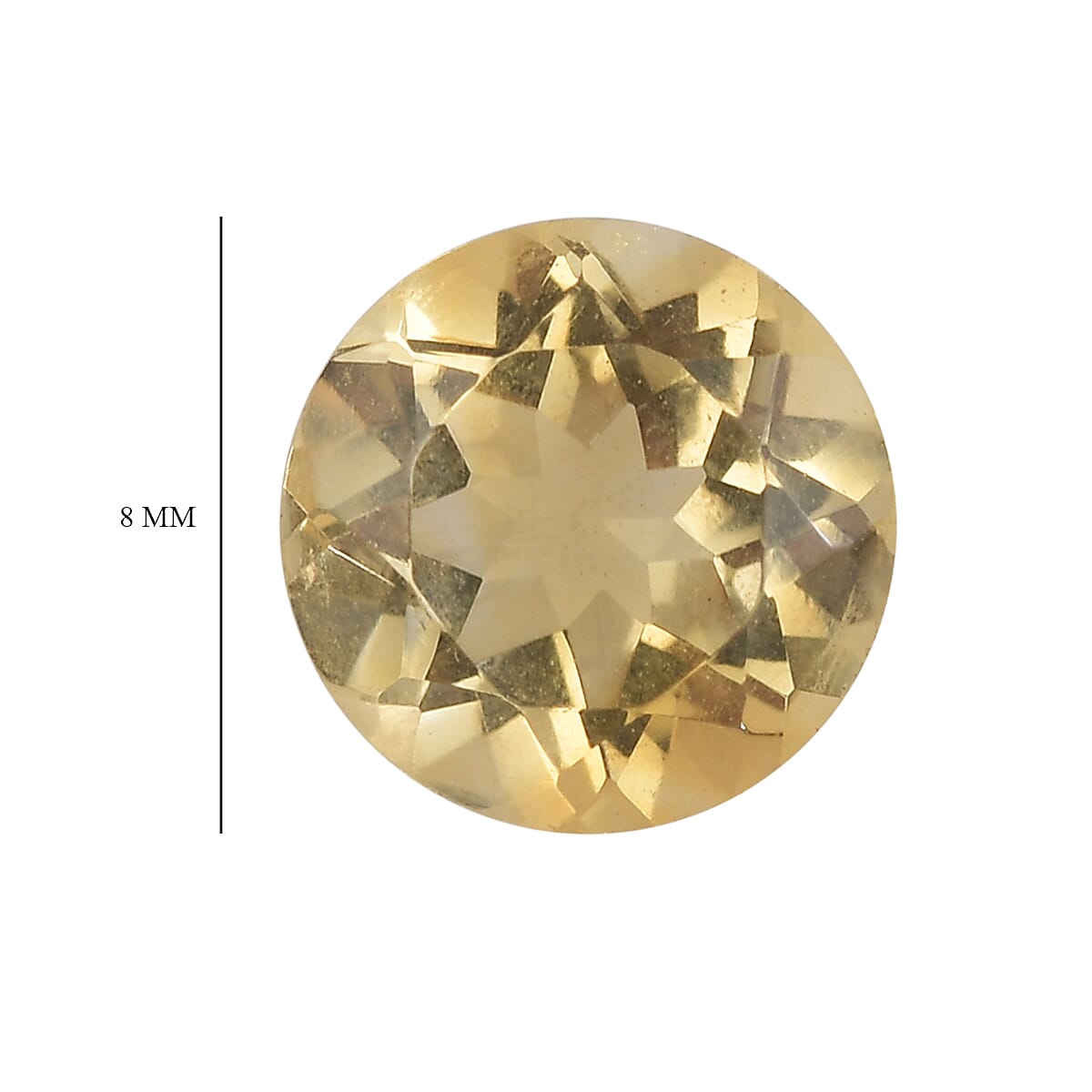 Brazilian Citrine Set of 2 (Rnd 8 mm) 3.58 ctw Loose gemstone