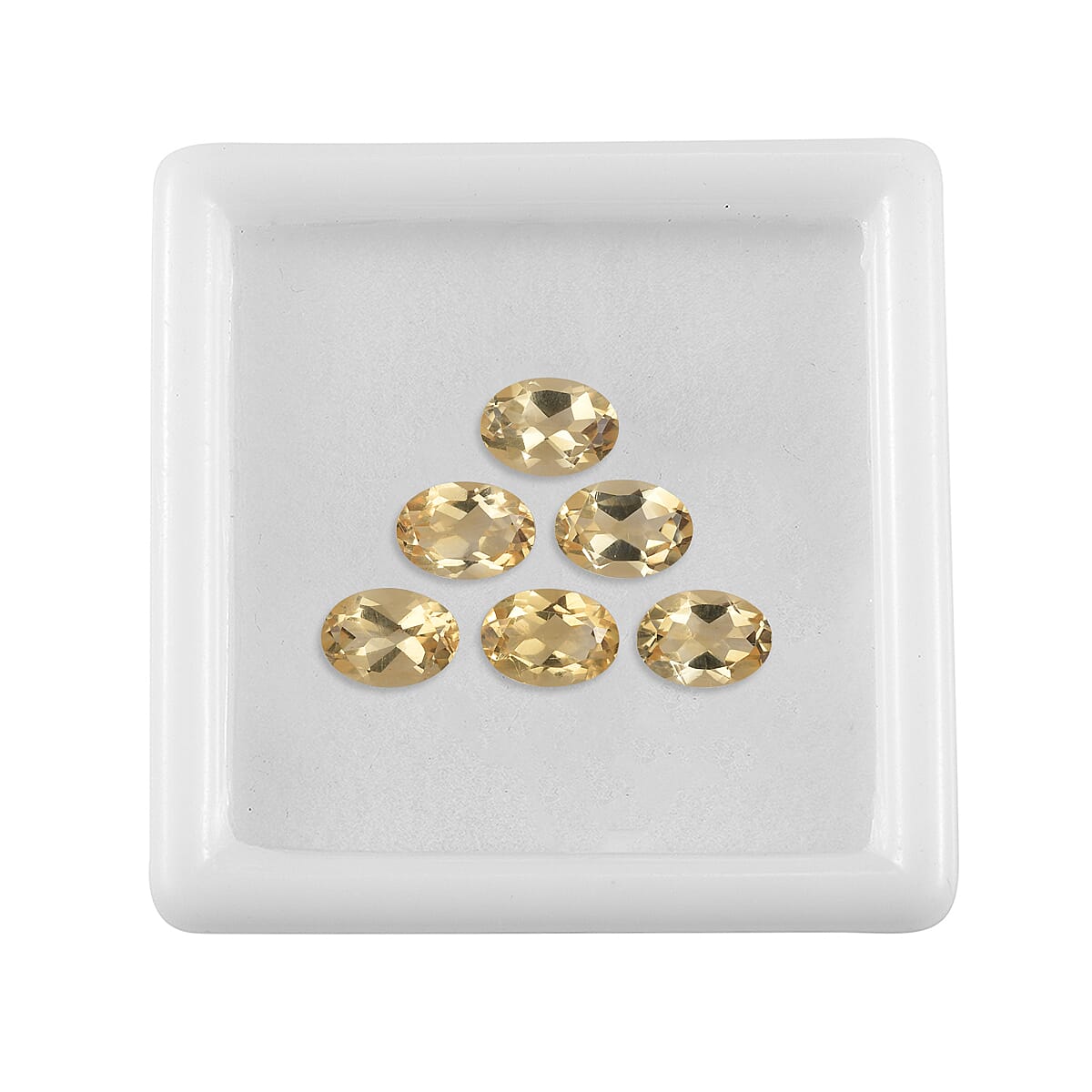 Brazilian Citrine Set of 6 (Ovl 7x5 mm) 4.03 ctw Loose Gemstone