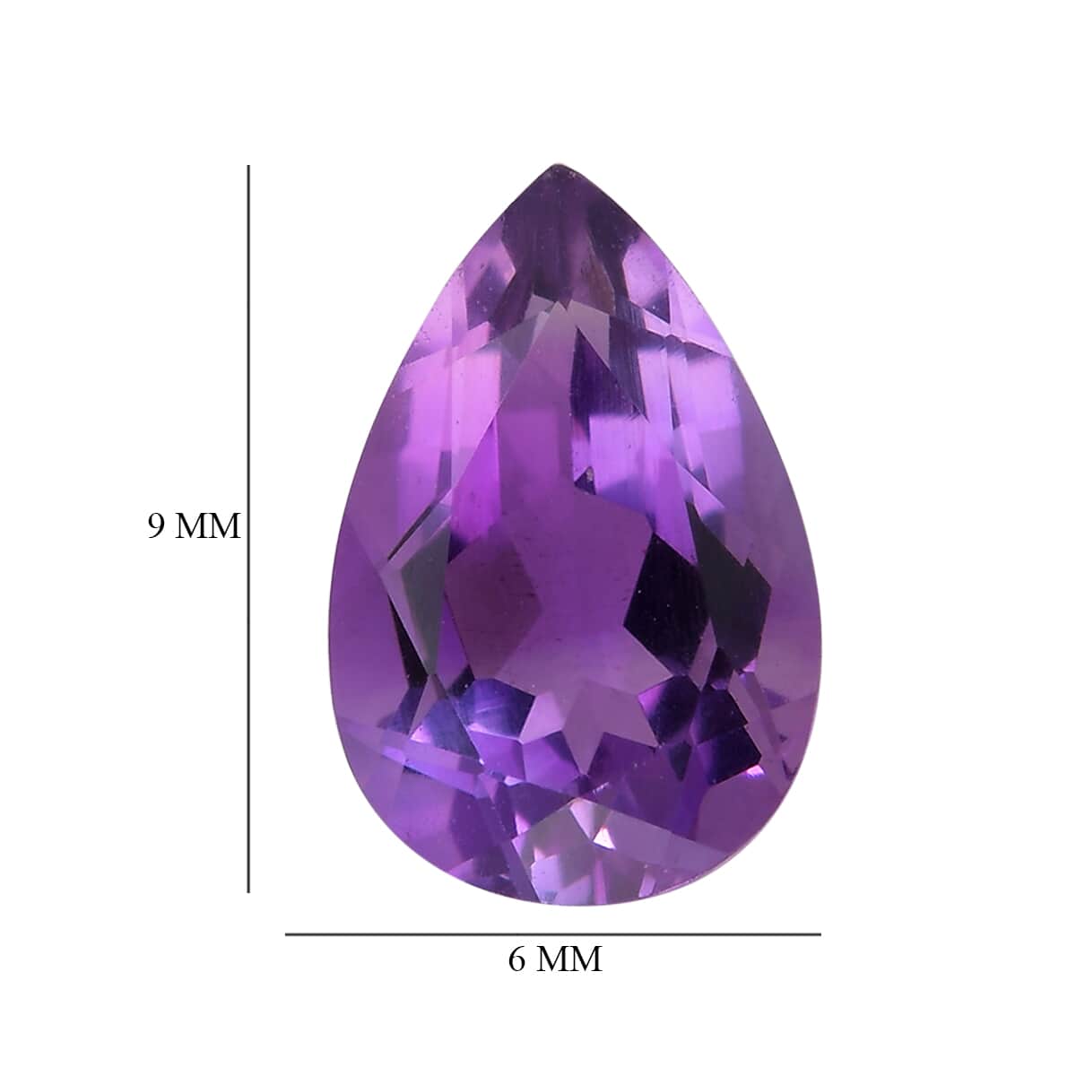 AA Moroccan Amethyst (Pear 9x6 mm) 1.05 ctw Loose Gemstone image number 3