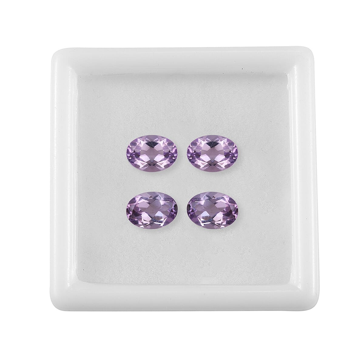 AA Rose De France Amethyst Set of 4 (Ovl 7x5 mm) 2.81 ctw Loose Gemstone
