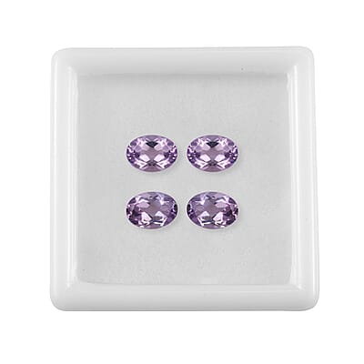 AA Rose De France Amethyst Set of 4 (Ovl 7x5 mm) 2.81 ctw Loose Gemstone