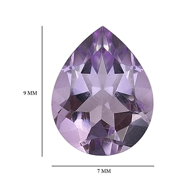 Rose De France Amethyst Set of 2 (Pear 9x7 mm) 2.86 ctw Loose Gemstone