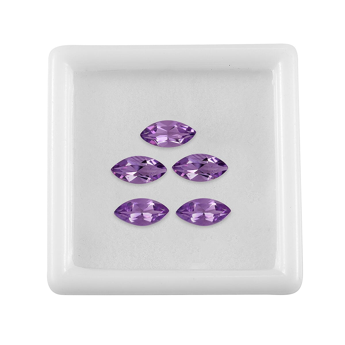 Rose De France Amethyst Set of 5 (Mrq 9x4.5 mm) 3.04 ctw Loose Gemstone