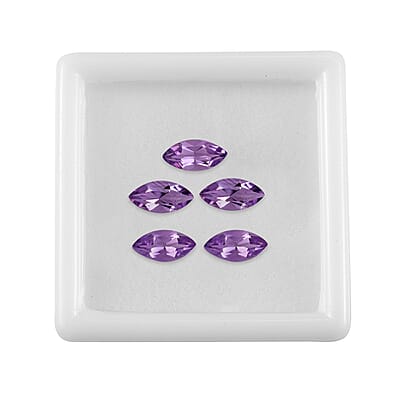 Rose De France Amethyst Set of 5 (Mrq 9x4.5 mm) 3.04 ctw Loose Gemstone