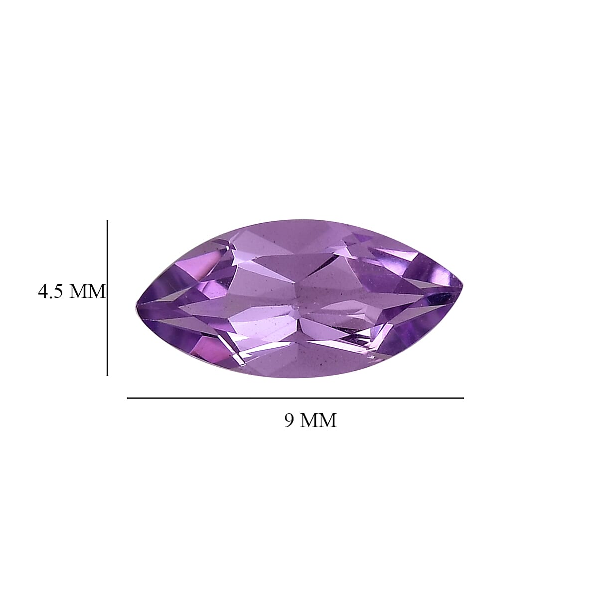 Rose De France Amethyst Set of 5 (Mrq 9x4.5 mm) 3.04 ctw Loose Gemstone
