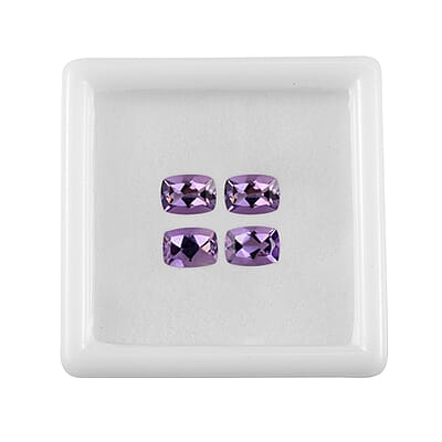 Rose De France Amethyst Set of 4 (Cush 7x5 mm) 3.08 ctw Loose Gemstone