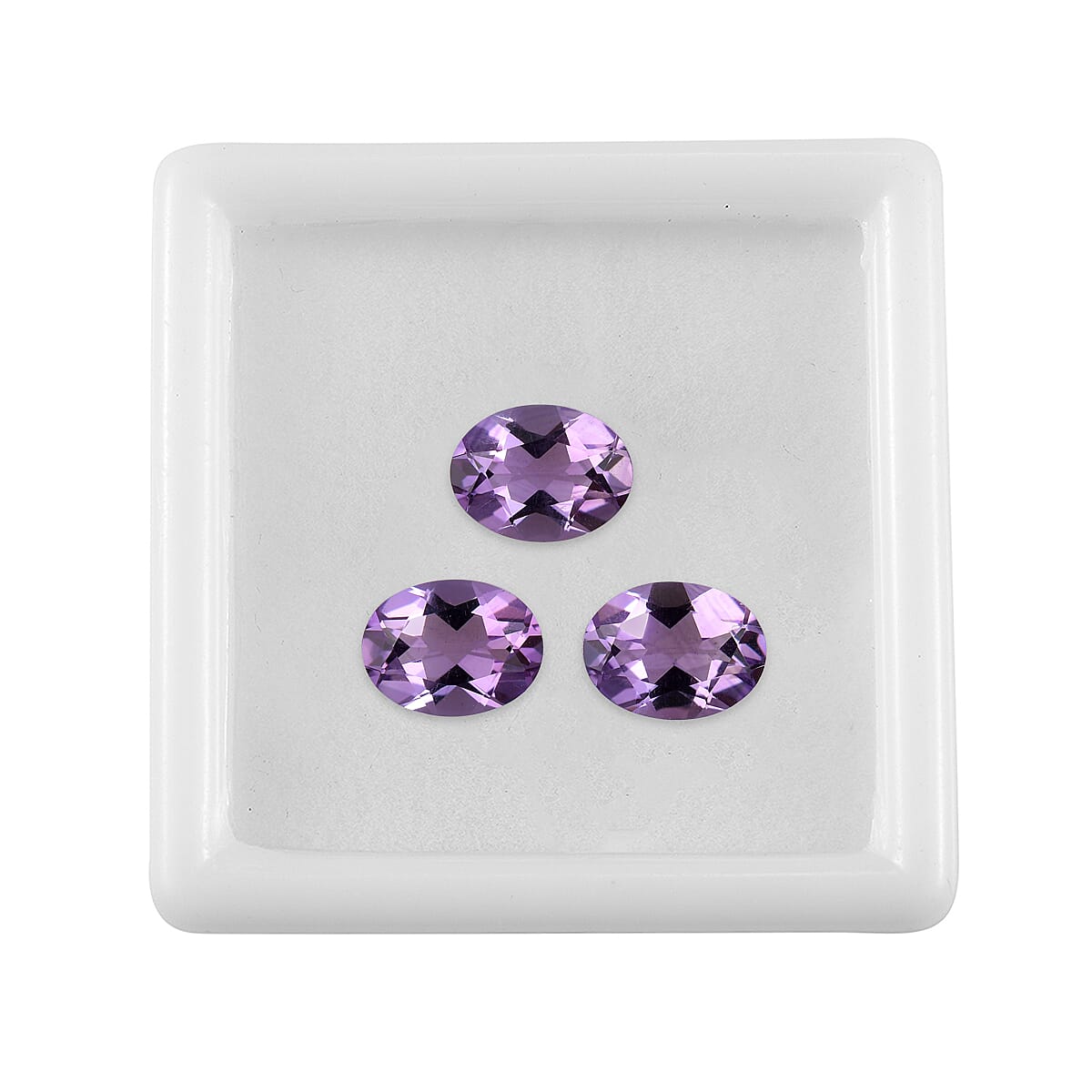 Rose De France Amethyst Set of 3 (Ovl 8x6 mm) 3.08 ctw Loose Gemstone
