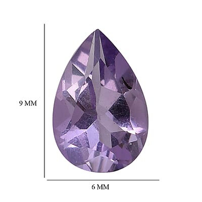 Rose De France Amethyst Set of 3 (Pear 9x6 mm) 3.21 ctw Loose Gemstone