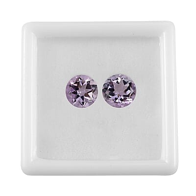 Rose De France Amethyst Set of 2 (Rnd 9 mm) 4.48 ctw Loose Gemstone